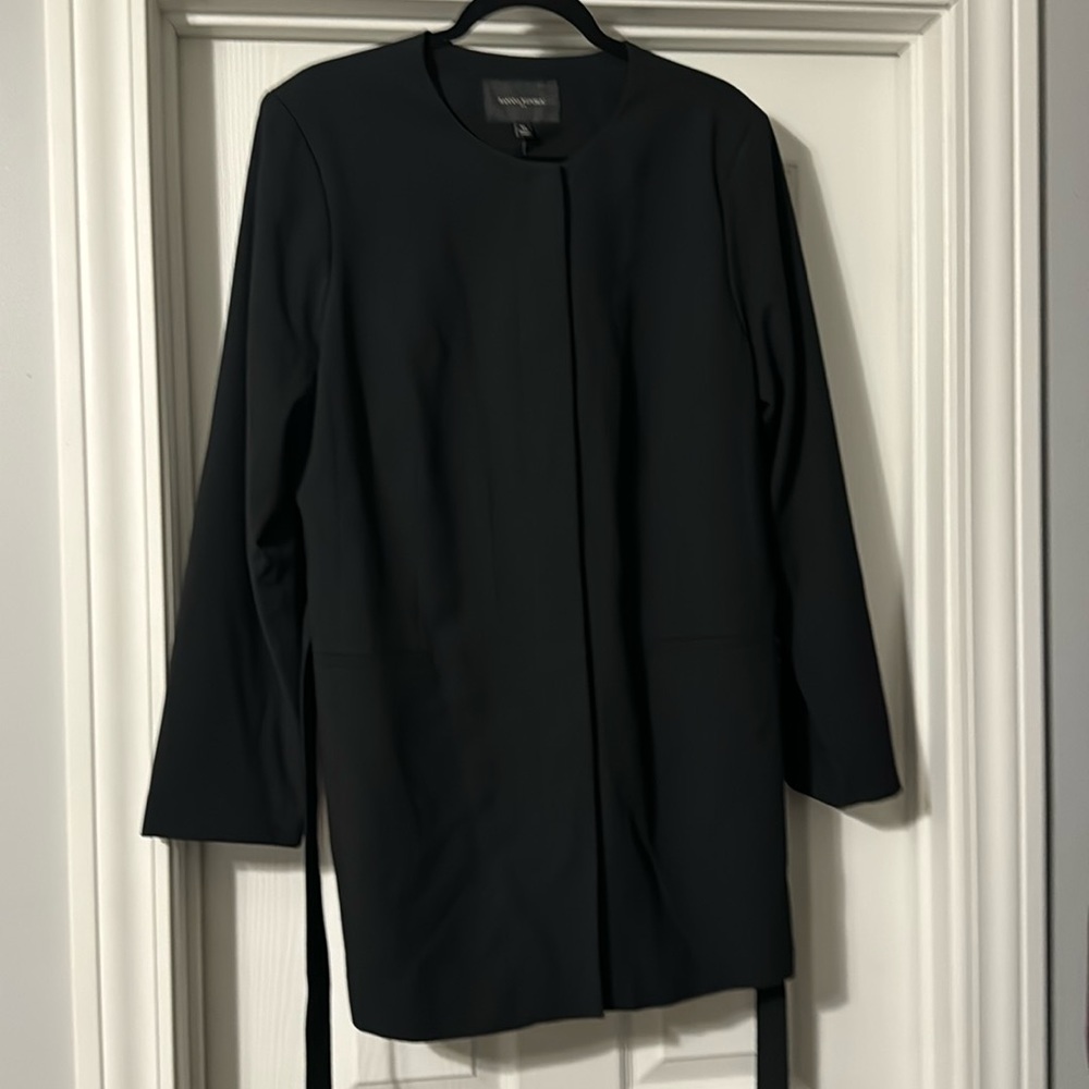 Banana Republic Factory Collarless Belted Jacket, Size 16